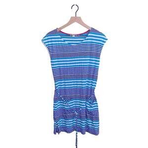 BODEN lightweight striped mini dress with front pockets S